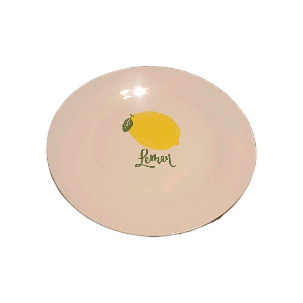 Lemon Dish Set "When Life Gives You Lemons" Yellow and White 4 Pieces - Picture 2 of 5
